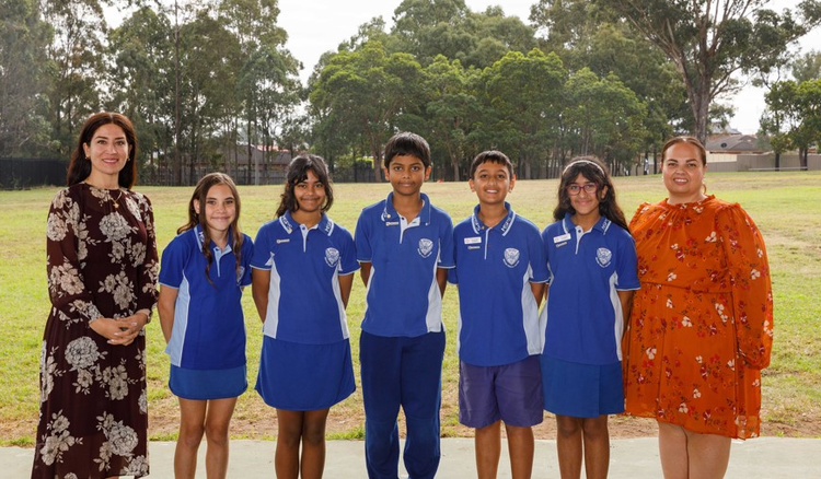 Group photo with the School leaders, Principal and Assistant Principal.